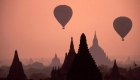 Balloons with Bagan Pagoda photo