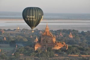 Oriental Ballooning over Bagan Temples