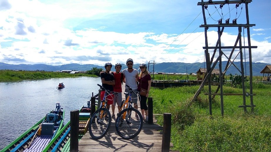 photo of bike and wine cycling tour inle lake