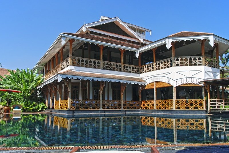 photo of swimming pool and reception in Governor's residence Yangon