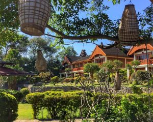 photo of landscape and Inle Lake view resort from away