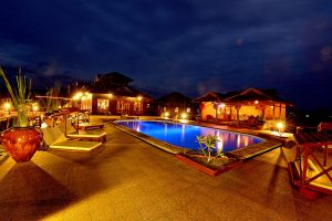 photo of swimming pool and villas at Shwe Inn Tha Floating Resort