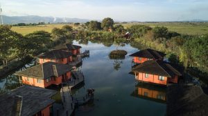 Photo of villa from the sky at Viewpoint Lodge Inle Lake