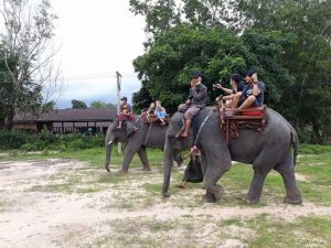 Elephant riding in Win Ga Baw